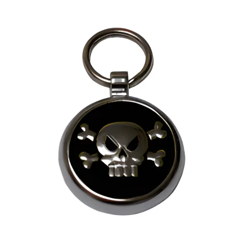 Medium Jolly Roger pet ID tag