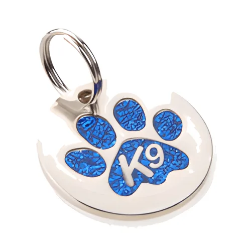Round Glitter K9 Paw ID Tag pet ID tag by K9 by Igloo