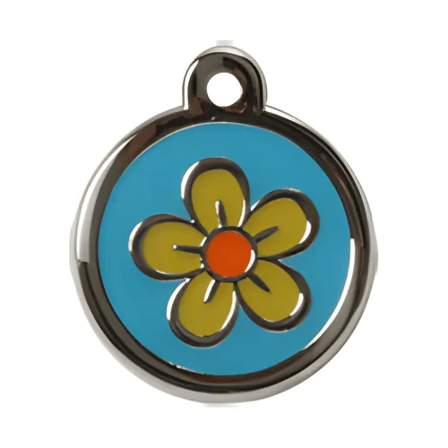 Flower pet ID tag by Snooty Pooch