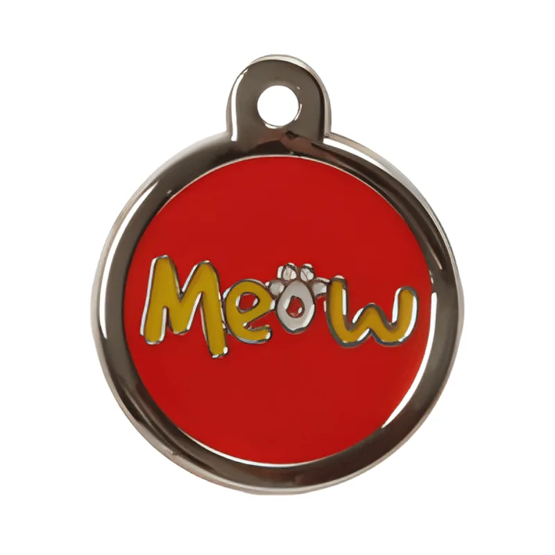 Meow pet ID tag in Small