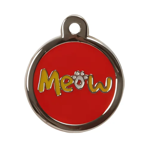 Meow pet ID tag by Snooty Pooch