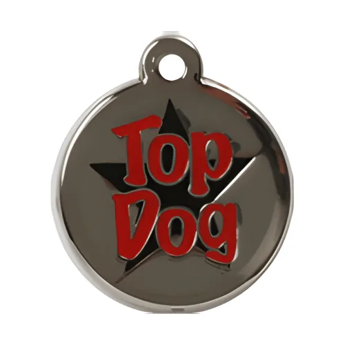 Top Dog pet ID tag by Snooty Pooch