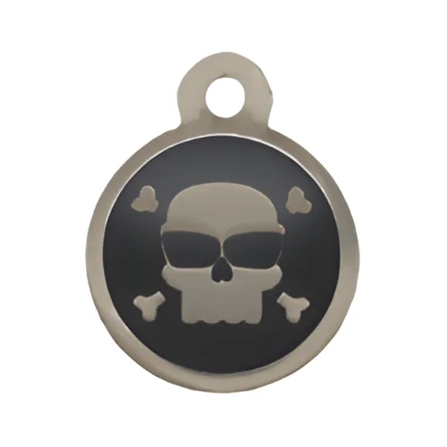 Small Jolly Roger pet ID tag by Pet Passion