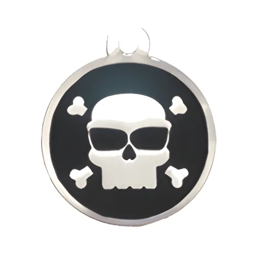 Medium Jolly Roger pet ID tag by Pet Passion