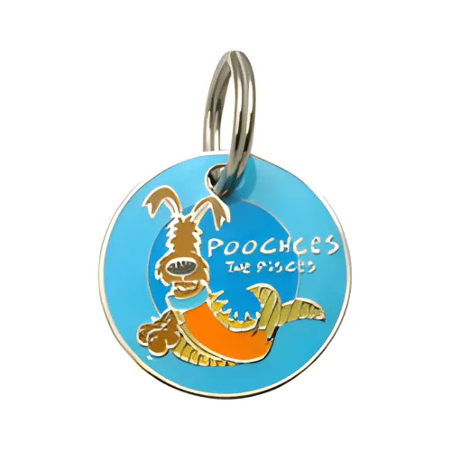 Pooches the Pisces pet ID tag by Dogoscope
