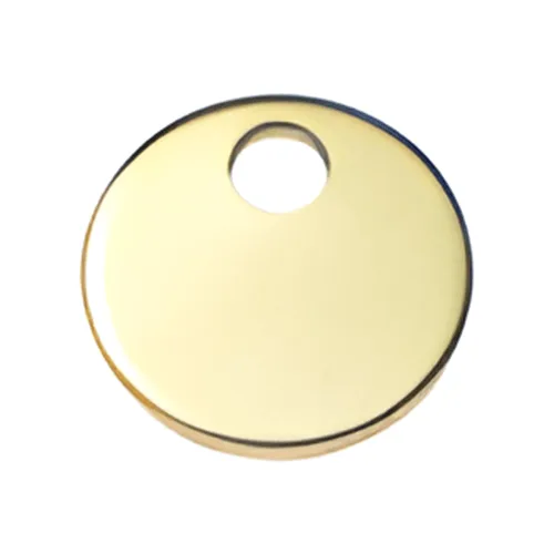 Small Round Brass ID Tag pet ID tag