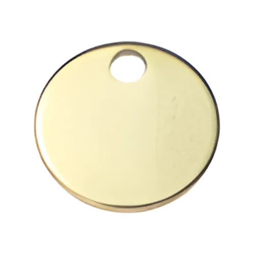 Medium Round Brass ID Tag pet ID tag