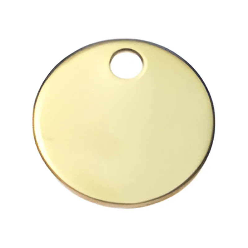 Large Round Brass ID Tag pet ID tag