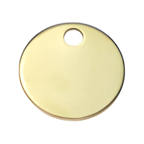 Large Round Brass ID Tag pet ID tag