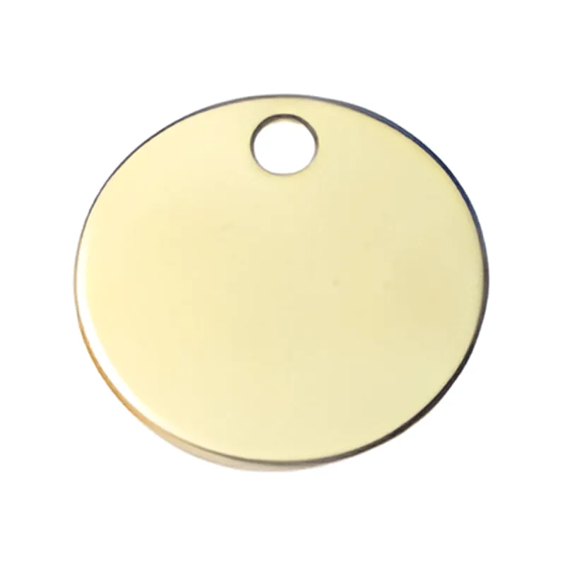 X-tra Large Round Brass ID Tag pet ID tag