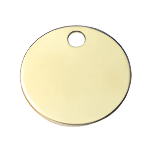 X-tra Large Round Brass ID Tag pet ID tag