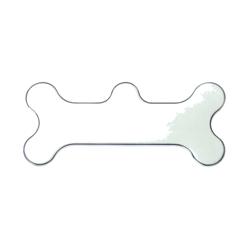 Medium Silver Bone ID Tag pet ID tag