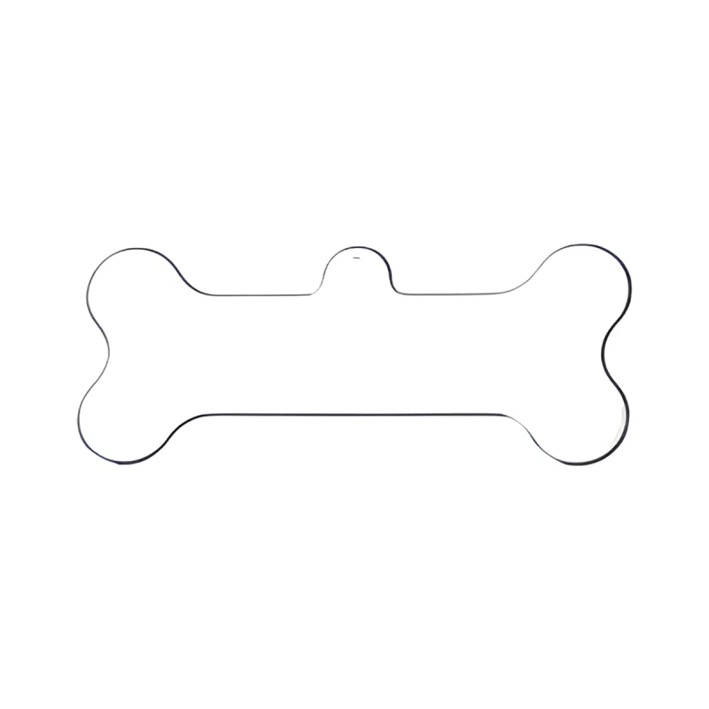 Large Silver Bone ID Tag pet ID tag