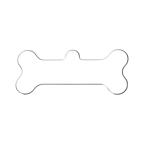 Large Silver Bone ID Tag pet ID tag