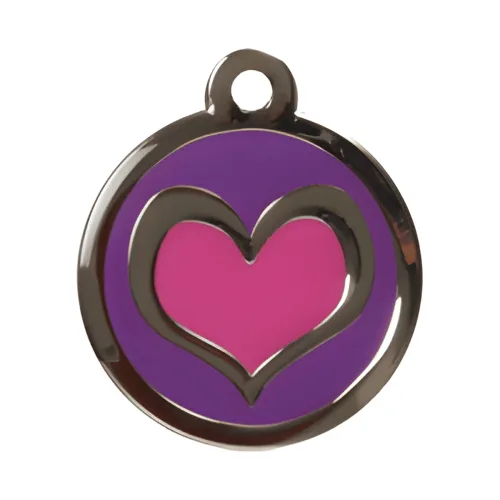 Two Tone Heart pet ID tag by Snooty Pooch