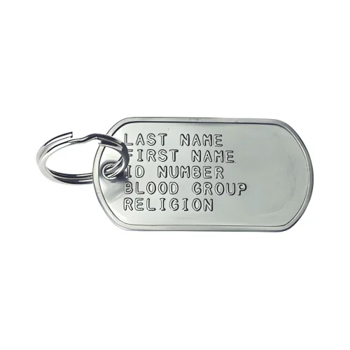 Military Dog Tag Single pet ID tag