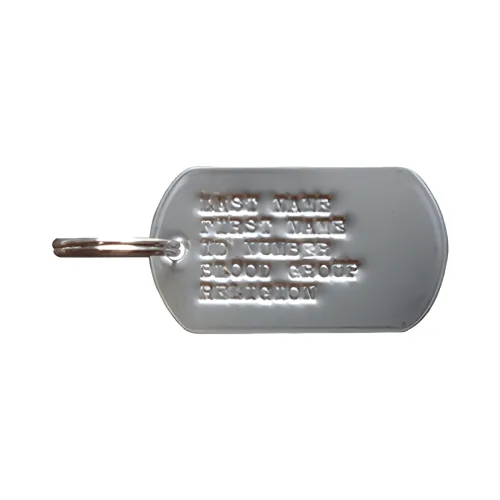 Retro Dog Tag Single pet ID tag