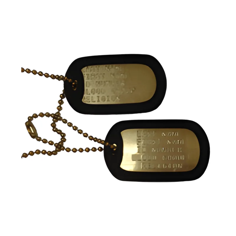 Brass Dog Tag Set pet ID tag