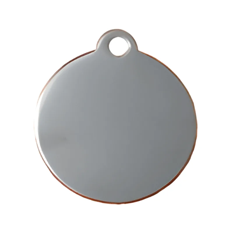 Large Round pet ID tag in Brass