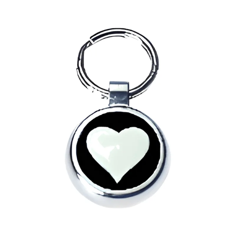 Small Heart pet ID tag in Black